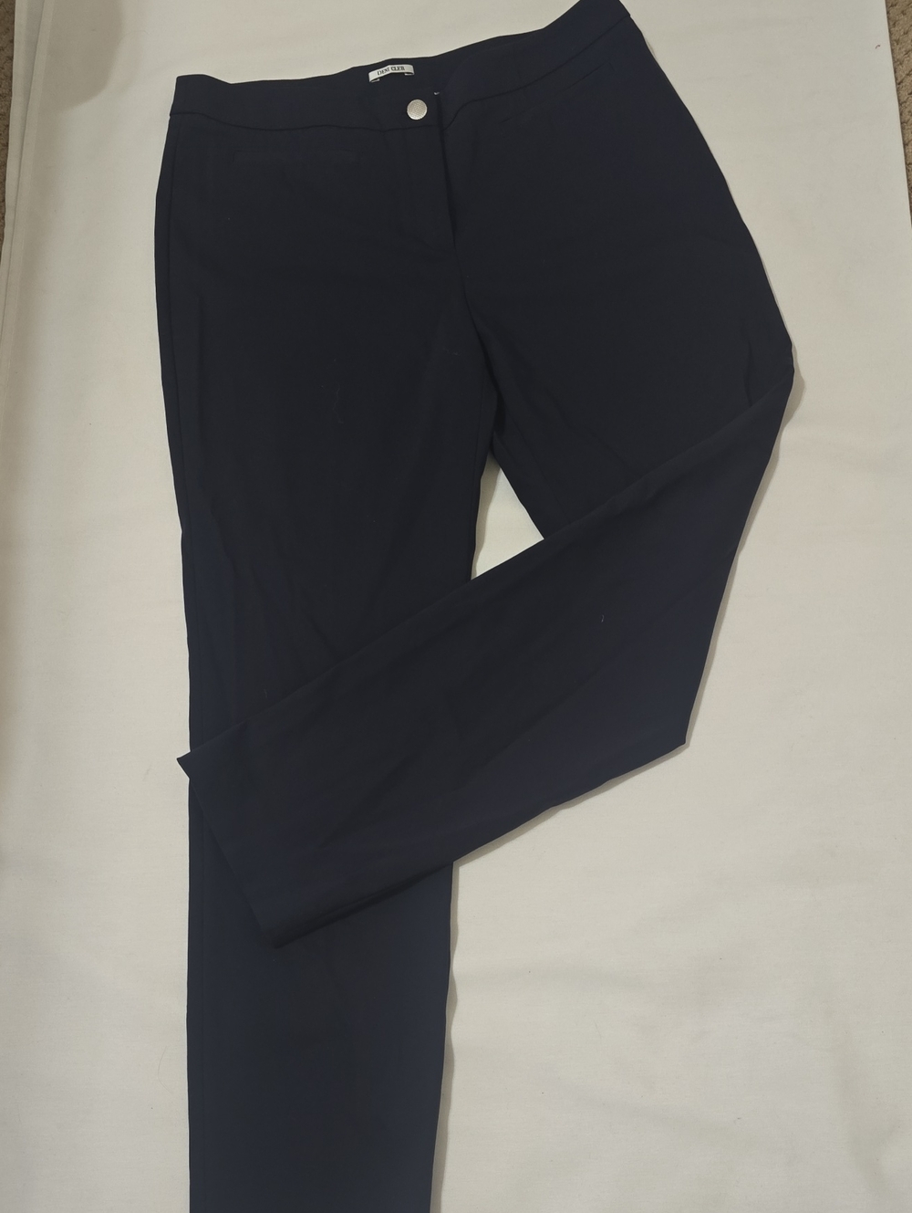 Deni Clear Straight Leg Navy Pants with Stretch Waistband